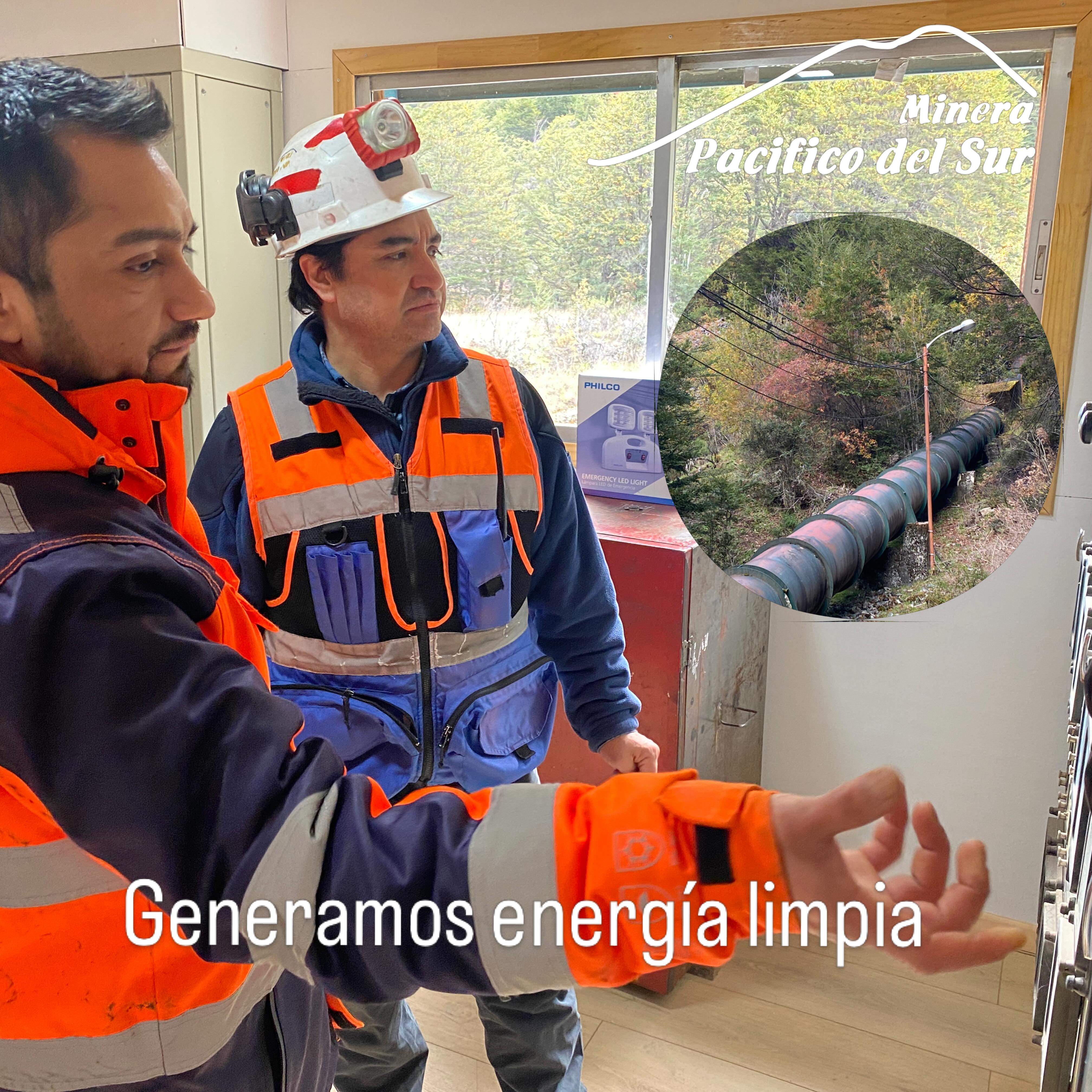 Nuestra compañía genera energía limpia, hidráulica, para hacer funcionar la faena.
Nuestro compromiso con nuestro medio ambiente es parte fundamental de la gestión.